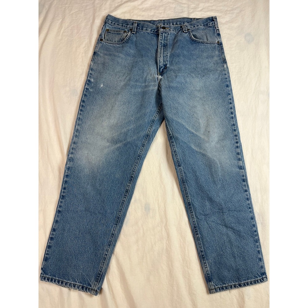 Carhartt B17 DST Relaxed Fit Straight Leg‎ Blue Jeans Mens 40x32 Medium Wash